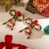 Brincos de Moda Transfronteiriços Europeus e Americanos Coloridos com Contas Laço Bola de Pelo Pingente Criativo de Papai Noel Brincos de Natal