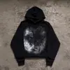 Sudadera con capucha de estilo hip-hop Y2K de moda transfronteriza estilo americano con estampado de pintura china Top de moda urbana