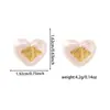 Aretes Europeos y Americanos de Acero Inoxidable, Aretes de Perlas Barrocas de Alta Gama, Flor, Corazón, Estrella, Aretes de Acero de Titanio con Perla