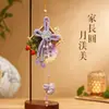 Pingente de Leque de Bambu do Festival do Meio Outono, Leque Tecido de Bambu para Pendurar na Porta, Sachê Interno com Sino, Decoração de Porta de Entrada, Ornamento Tradicional Chinês para Pendurar no Carro, Novo Estilo Chinês