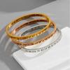 Versão coreana do popular bracelete de algarismos romanos da moda bracelete aberto feminino bracelete de casal simples aço titânio não desbota atacado