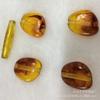 Comercio exterior en stock cuentas acrílicas imitación ámbar cuentas de leopardo de dos colores cuentas de carey de forma especial cuentas con patrón de resina cuentas redondas de acetato