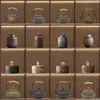 Nueva Decoración de Sala de Té y Casa de Té Estilo Chino con Estantes de Exhibición, Teteteras, Latas de Té, Cultura del Té, Inspirado en Zen, Estilo Chino Tradicional, Adornos para Ceremonia del Té