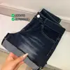 Shorts de Mezclilla Azul Oscuro Estilo Americano para Mujer, Novedad Otoño 2025 Adelgazantes Chica Caliente Cintura Baja Ajustados al Cuerpo de Línea A Plegados Hot Pants
