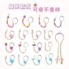 Diadema de Princesa Cabeza de Niña Transfronteriza de Amazon Corona Infantil Accesorios para Trenza de Cabello Largo Trenza Peluca de Flor de Cabello Largo