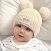 Dropshipping Chapéu de Bebê Outono e Inverno Masculino e Feminino Coreano Lã de Bebê Quente Proteção de Orelha Chapéu de Tricô Recém-nascido Criança Pequena