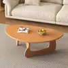 Mesa de café moderna de madera maciza para salas de estar pequeñas, estilo Ins moderno, mesa creativa simple para mirador