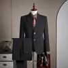 Traje de Hombre con Bordes Cosidos, Corte Slim de Alta Gama, Estilo de Negocios Estructurado, Delgado de Verano Casual Formal, Chaqueta Pequeña, Se Puede Facturar