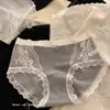 Bragas Jacquard de Algodón Puro para Mujer con Encaje Dulce, Antibacterianas 10A, Entrepierna de Algodón Puro para Bebé Clase A, Bragas de Cintura Media que se Ajustan a las Caderas