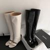 2026 Nuevo Estilo de Verano Comercio Exterior Botas Altas de Tacón Alto con Punta de Tira y Pantorrilla Ancha, Botas Largas Apiladas, Sandalias Finas de Tacón Alto, Botas Largas Huecas
