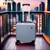Maleta mini de tiro coreana de 18 pulgadas, caja de cabina de 20 pulgadas con ruedas universales y candado combinado, equipaje primera generación de pelo