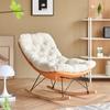 Sillón Mecedora Lazy Life Hogar Lujo Accesible Silla de Ocio Perezoso Sala de Estar Balcón Mecedora Sofá Individual para Adultos Silla Lounge