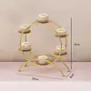 Jaula de pájaros de hierro forjado estilo europeo soporte para postres centro de mesa para boda mesa de postres soporte para pasteles soporte para postres de té de la tarde soporte de exhibición de varios niveles