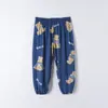 Calças Casuais Novas de Verão para Crianças, Calças de Algodão Anti-Mosquito, Calças de Casa para Bebês, Calças Harem para Meninos e Meninas, Calças Lanterna