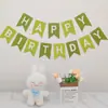 Bandera de feliz cumpleaños decoración de fiesta diseño de escena niño y niña de un año accesorios para fotos infantiles bandera colorida