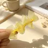 Pinza para el pelo de lazo para la parte trasera de la cabeza, encaje negro de gasa coreana, súper de hada, popular en redes sociales, estilo japonés, accesorio para el pelo de pinza lateral para niñas