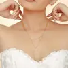 Mi Duo Creativo Sarja Cruz Zircón Colgante Collar Mujer Ins Nicho Lujo Ligero Superpuesto Acero de Titanio Cadena Clavícula