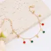 Pulsera de Aleación con Diamantes de Colores de Nuevo Estilo para Mujer, Delicada Pulsera de Cadena Fina, Regalo de Joyería, Accesorio de Diseño de Nicho