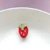 Estilo Coreano Tecido Fosco Série de Frutas Morango Acessórios de Cabelo e Acessórios de Roupa, Morangos Tridimensionais de Tecido Feitos à Mão