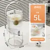 Jarra de agua fría de gran capacidad para el hogar transfronteriza, multiusos para la sala de estar, cubo de jugo multifuncional, jarra de agua fría transparente de alta estética