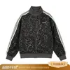 Chaqueta de leopardo Cleanfit, unisex, estilo otoño, moda urbana americana, cuello alto, cárdigan corto sudadera de alta gama