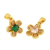Pendente Flor de Zircônia Microcravejada Banhado a Ouro Cobre Transfronteiriço Europeu e Americano Luxo Acessível Moda DIY Feminina Pingente de Joia de Alta Qualidade