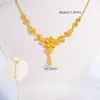 Tienda de Oro Mismo estilo Vietnamita Arena Dorada Ley Antigua Borla de Tres Flores Collar Colgante Imitación Oro Boda Tres-oro Joyería Femenina