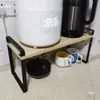 Organizador de Almacenamiento de Mesa Estantes de Cocina Impresora Simple Minimalista Doble Capa Capa Única Estante de Gabinete Condimento