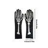 Guantes de Hueso Blancos y Negros Europeos y Americanos para Halloween Accesorios de Maquillaje de Esqueleto Esqueleto Guantes de Esqueleto Venta al por Mayor