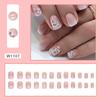 Europa e Estados Unidos no longo glitter bonito unha fresca doce menina nicho unhas curtas postiças usar unhas mistas lote unhas