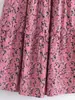 Vestido de Mujer Primavera 2024 Estilo Europeo y Americano Nuevo Rayón Estampado Pastel en Capas con Cordones 8704