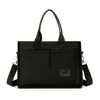 Nova Bolsa de Ombro Cruzado de Lona Feminina de Inverno 2025 Casual Simples Grande Capacidade Cor Sólida Bolsa de Mão para o Trabalho para Mulheres