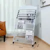 Clip para periódico estante para libros y periódicos pequeño revista promocional estante de piso almacenamiento estante simple oficina estante para periódicos
