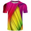 2023 nueva camiseta de impresión digital 3D de verano con impresión de moda masculina, personalidad de moda vanguardista