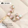 Resina Aurora Dorado Agujero Grande Accesorios para Ropa Cuentas de Hilo Pulsera Hecha a Mano DIY Collar Accesorios con Cuentas Material
