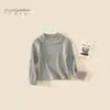 Colección de otoño para niñas: Camiseta de manga larga estilo coreano, grado A, amigable con la piel, adecuada para bebés y niños pequeños, nuevo top de primavera/otoño
