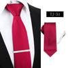 Corbata de Negocios a Rayas para Hombre Formal Profesional Roja Azul Atada a Mano Imitación Seda 7.5cm Stock Listo de Fábrica