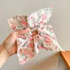 Scrunchie lenço quadrado com laço estilo coreano para mulheres, alta qualidade, estilo casual, elástico de cabelo para rabo de cavalo baixo, faixa de cabelo elástica