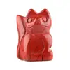 Atacado do Fabricante 2,5cm Pedra Semi-Preciosa Enfeites de Gatinho Esculpido à Mão Estéreo Gato Ametista Enfeites Criativos para Mesa