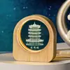 Edifício Marco Cristal Lapidado 3D Luminoso Souvenir Turístico do Lago Oeste de Hangzhou Enfeite de Luz Noturna Presente de Aniversário