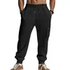 Pantalones Deportivos de Trabajo Casuales de Moda Europeos y Americanos para Hombre, Transfronterizos, Otoño e Invierno, Entrenamiento, Multibolsillos, Cremallera, Elásticos, Ajuste Delgado