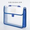 Portafolio A4 Bolsa para Documentos Bolsa de Información Estéreo Gran Capacidad Estudiante Papel de Examen Libro de Texto Bolsa de Almacenamiento de Información Impermeable y Portátil