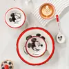 Set de Regalo de Vajilla para Comedor Individual Disney - Tazones, Platos, Tazas y Utensilios de Cerámica para Uso en Casa, Regalo de Inauguración de Casa de Alto Valor