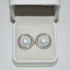 Aretes de Nácar, Aretes de Perla Redonda Brillante, Lote de Suministro en Vivo