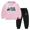2023 Primavera y otoño nueva ropa infantil transfronteriza suéter para niños pantalones de dibujos animados conjunto de dos piezas bebé algodón traje de manga larga