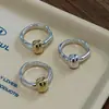 Anillo irregular de ola cóncava-convexa estilo minimalista para mujer, nuevo diseño de nicho, anillo abierto ajustable versátil para mujer