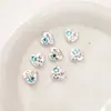 Perla de Imitación Estrella Gordita Corazón Chapado Nácar Incrustado Diamante Cuentas Sueltas Pulsera de Cuentas Hecha a Mano DIY Accesorios de Joyería Materiales