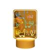 Quadro de Desenho Apagável DIY para Crianças Brinquedo Quadro de Escrita Conjunto de Enfeites de Halloween Quadro de Mensagens Luz Noturna USB Luz Noturna Luminosa