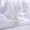 Moda Japonesa y Coreana Collar de Manzana de Plata de Ley 999 para Mujer Cadena para Clavícula Nueva Original de Navidad Nochebuena