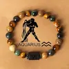 Temu Xiyin Tk Amazon Pedra Natural Pedra Olho de Tigre Pedra de Imagem Pulseira Pulseira Doze Constelações Preço de Atacado em Estoque